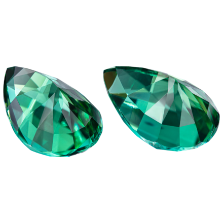 Сет из турмалинов Lagoon груша 7,70ct и 6,48ct 2