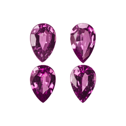 Сет из 4-х александритов, Груша, 0,74/ 0,67/ 0,74/ 0,65ct 3