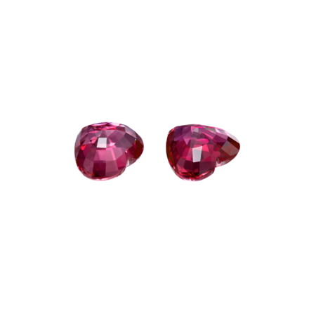 Сет из двух рубинов, MOZAMBIQUE, UNHEATED, Сердце 1,58ct/ 1,35ct 2
