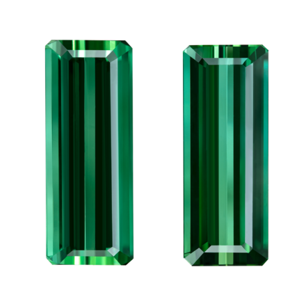 Сет из двух верделитов октагон, 6,81ct (17,75*6,80мм) и 6,65ct (17,65*6,85мм) 1