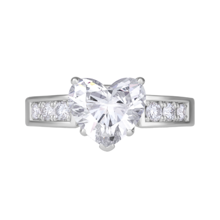 Кольцо с бриллиантами, белое золото 2