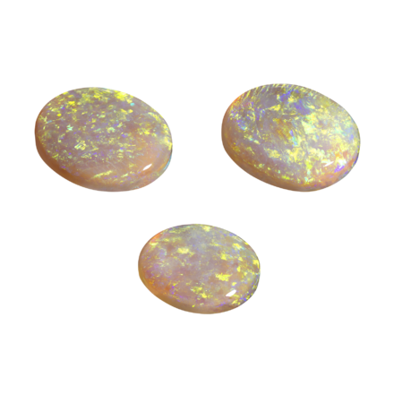 Сет из трёх опалов, AUSTRALIA, Овал, 2-10,98/ 1-3,73ct 2