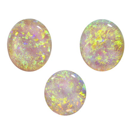 Сет из трёх опалов, AUSTRALIA, Овал, 2-10,98/ 1-3,73ct 1