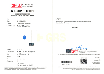 Сет из двух сапфиров, SRI LANKA, Овал, 3,66ct/ 3,13ct 3