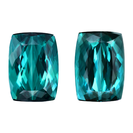 Сет из двух Турмалинов Индиголитов, 13,34ct/ 14,79ct 1