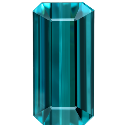 Турмалин Индиголит, Октагон, 10,73ct 1