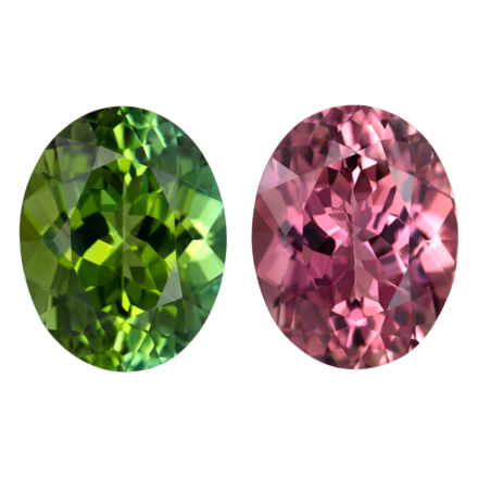 Сет из двух турмалинов, Овал, 2-27,43ct 1