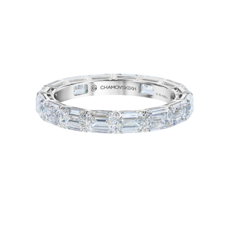 Кольцо с бриллиантами, белое золото 2