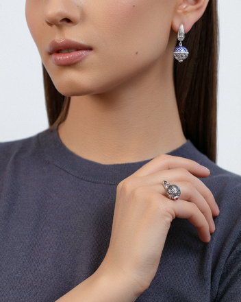 Кольцо с рубином, белое золото 3