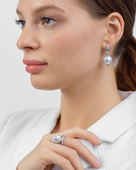 Diamond earrings, white gold