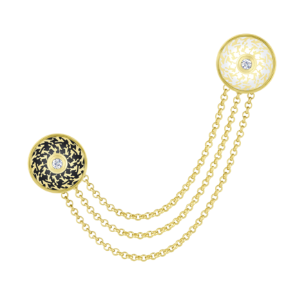 Сет с бриллиантами, желтое золото, н.керамика 2