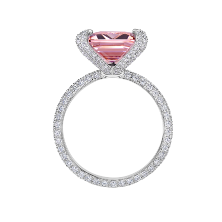 Кольцо с морганитом и бриллиантами, белое золото 3