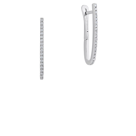 Серьги с изумрудами и бриллиантами, белое золото 3