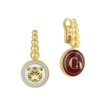 Серьги с бриллиантами, жёлтое и белое золото, н.керамика 2