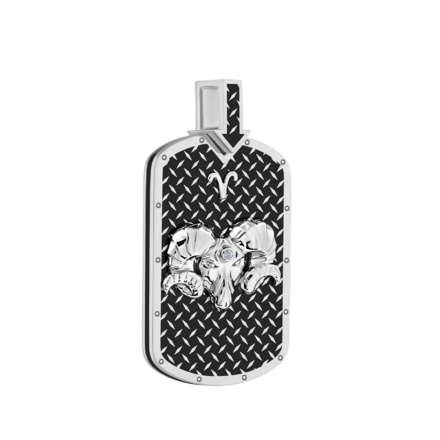 Подвес с бриллиантом, белое золото нанокерамика 2