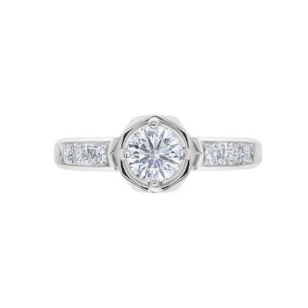 Кольцо с бриллиантами, белое золото 3