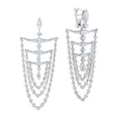 Diamond earrings, white gold