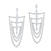 Diamond earrings, white gold