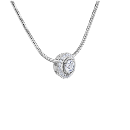 Колье с бриллиантами, белое золото 2