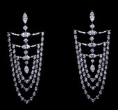 Diamond earrings, white gold