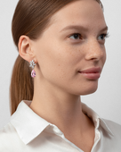 Earrings with morganites and diamonds, white gold