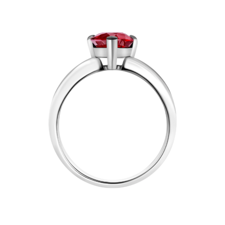 Кольцо с рубином, белое золото 3