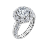 Кольцо с бриллиантами, белое золото