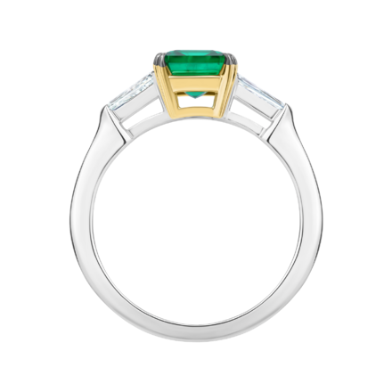 Кольцо с изумрудом и бриллиантами, белое золото 3