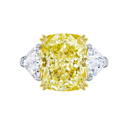 Кольцо с бриллиантами, белое и желтое золото 2