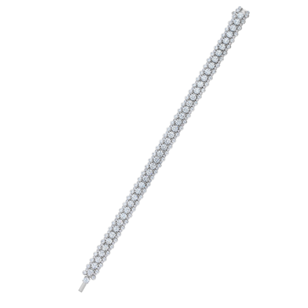 Браслет с бриллиантами, белое золото 2