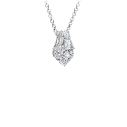 Подвес с бриллиантами, белое золото 2