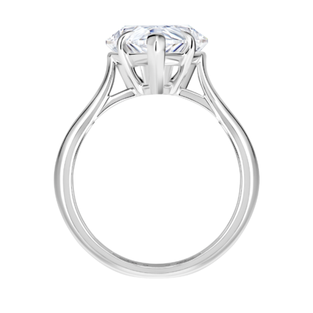 Кольцо с бриллиантом, белое золото 3