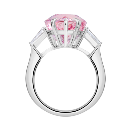 Кольцо с морганитом и бриллиантами, белое золото 2