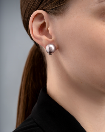 Серьги с жемчугом, белое золото 2