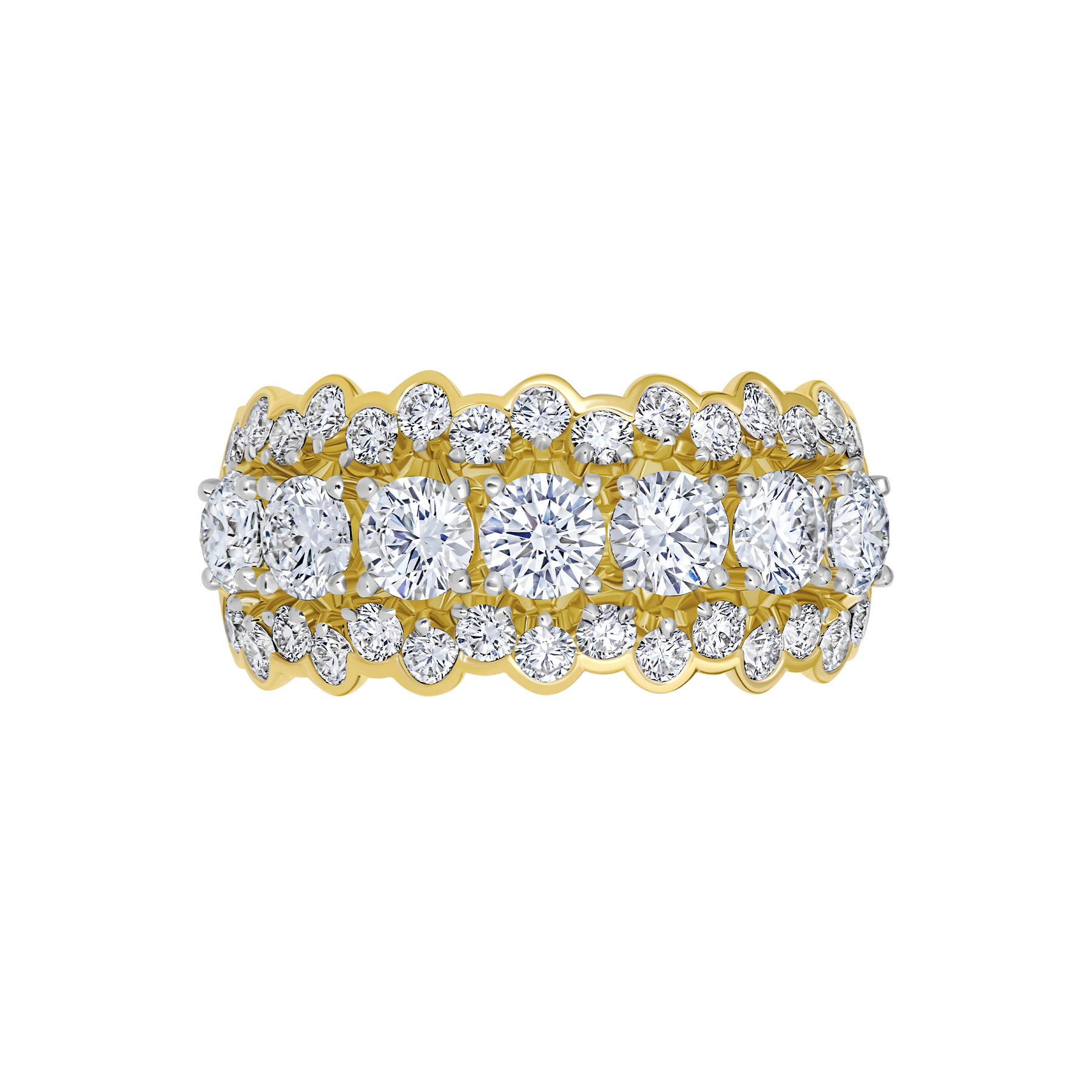 Кольцо с бриллиантами, желтое золото