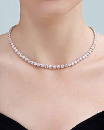 Колье с бриллиантами, белое золото 3