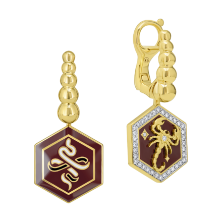 Серьги с бриллиантами, желтое золото, н.керамика 2