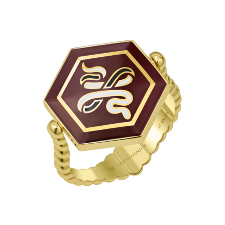 Кольцо с бриллиантами, желтое золото, н.керамика 2