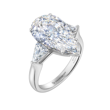 Кольцо с бриллиантами, белое золото