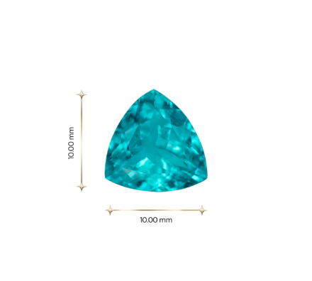 Турмалин Параиба, Триллион, 3,14ct 3