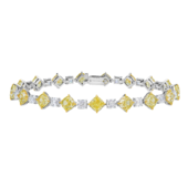 Браслет с бриллиантами, белое золото