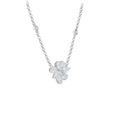 Колье с бриллиантами, белое золото