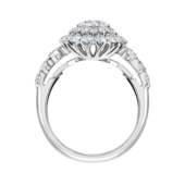 Кольцо с бриллиантами, белое золото