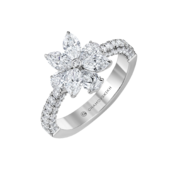 Кольцо с бриллиантами, белое золото