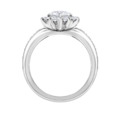 Кольцо с бриллиантами, белое золото