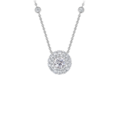 Колье с бриллиантами, белое золото