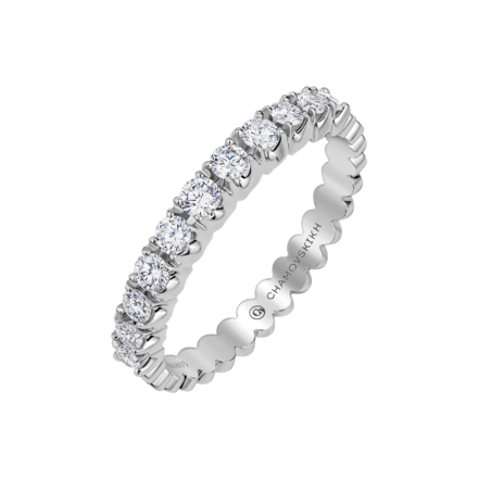 Кольцо с бриллиантами, белое золото