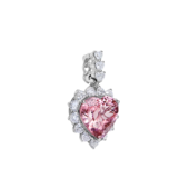 Подвес с морганитом и бриллиантами, белое золото