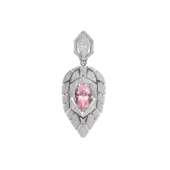 Подвес с морганитом и бриллиантами, белое золото