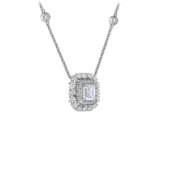 Колье с бриллиантами, белое золото